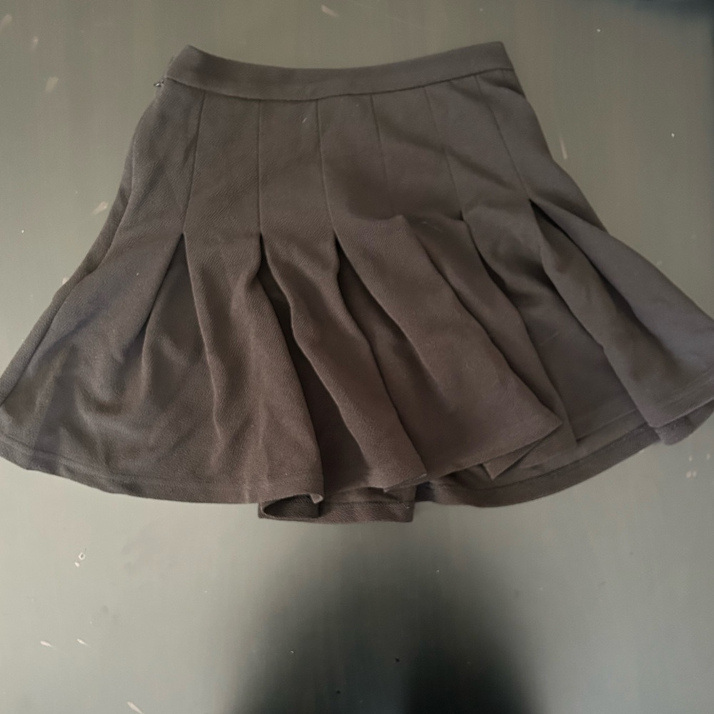 Black Pleated Mini Skirt
